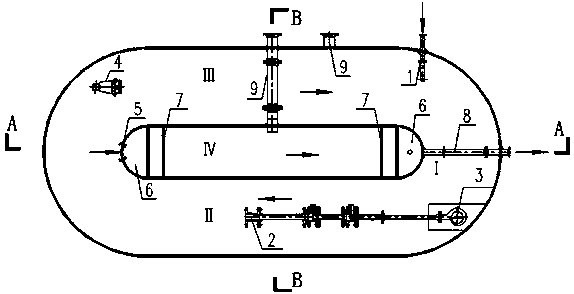 Jet membrane method internal circulation reactor and sewage treatment method thereof