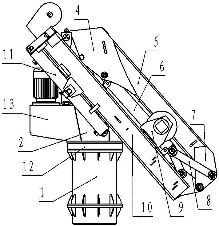 Hydraulic foldable arm telescopic crane for ships