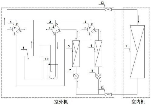 Air-conditioning system achieving continuous heating