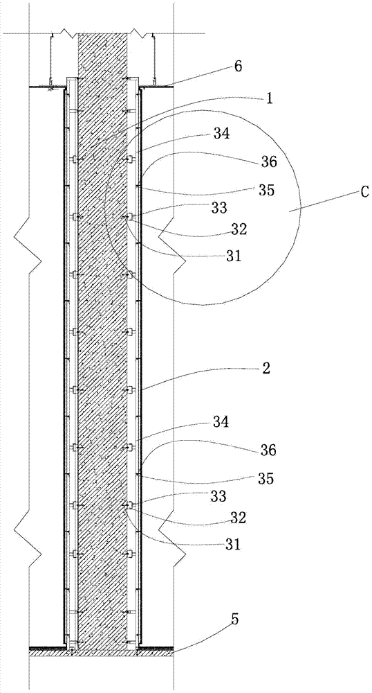 Dry-hanging arc-shaped stone plate decorative square column with hidden lighting and its construction method