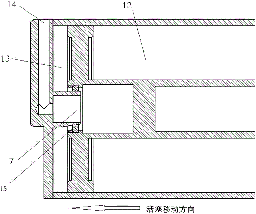 Simulation realization method of hydraulic cylinder with irregular tail end buffering mechanism