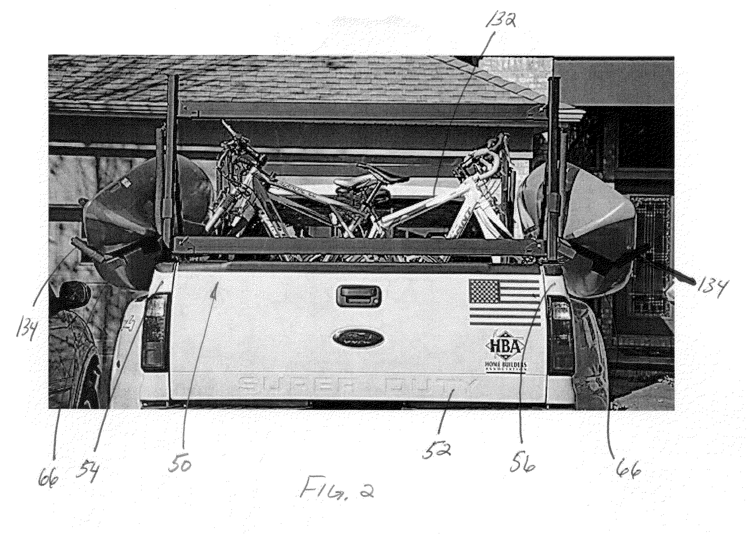 Modular load support and attachment apparatus and system for a vehicle