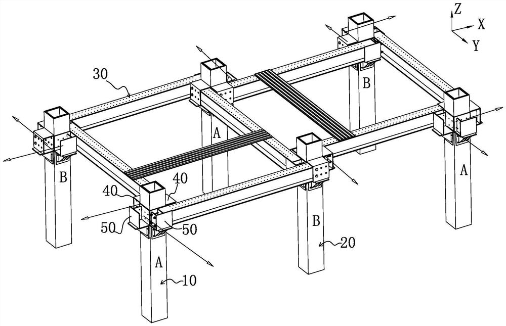 Steel structure assembly system and construction method for prefabricated buildings