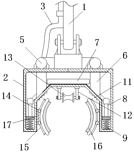 Quick leveling device for travelling type scaffold construction outer paint at building construction site