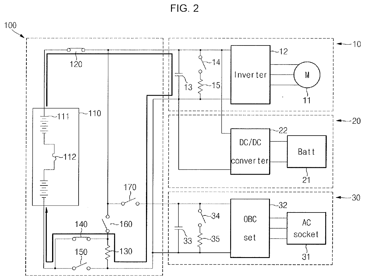 Power supply system for driving vehicle