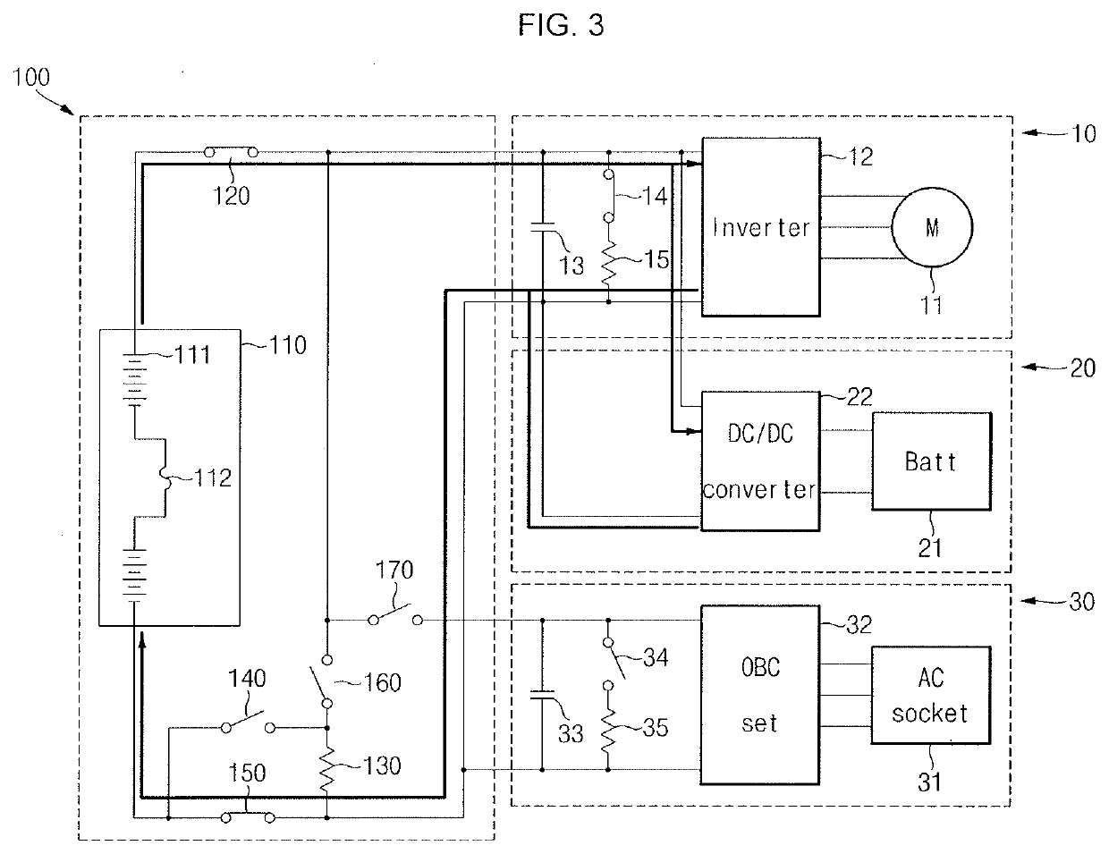 Power supply system for driving vehicle