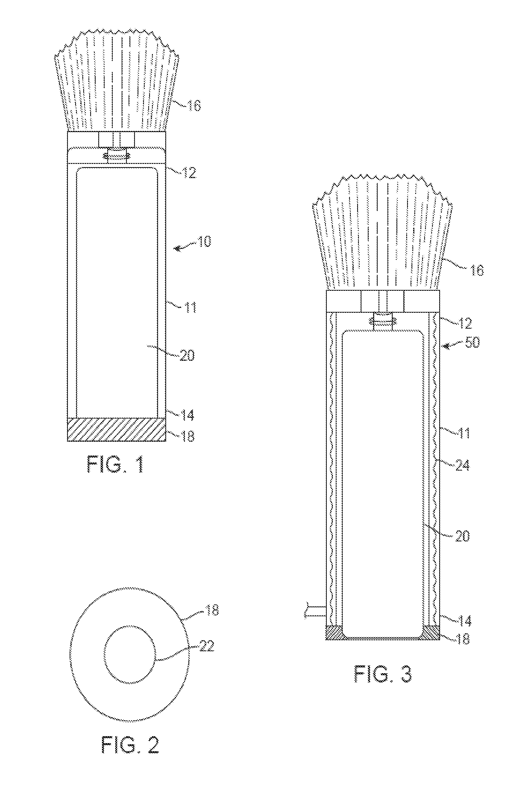 Cartridge type shaving brush