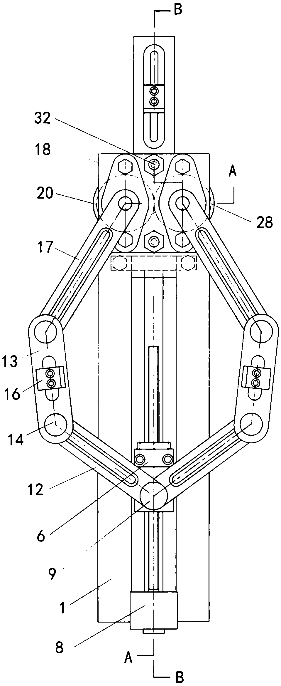 Palm-type manipulator with double-drive crank-rocker-slider parallel mechanism with finger displacement and indexing