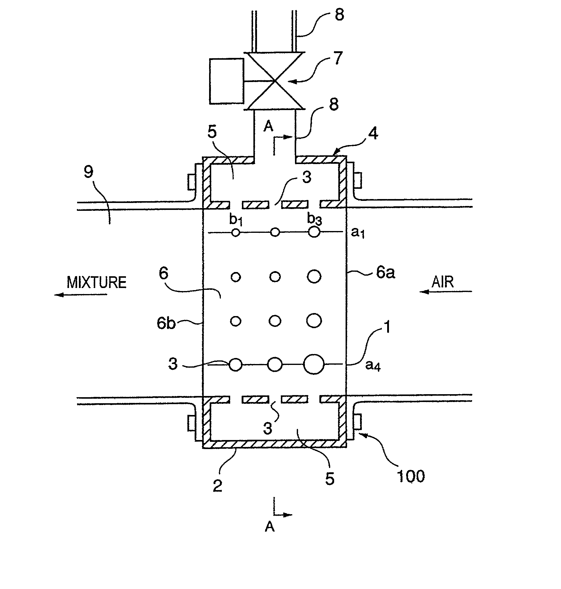 Gas injection device of gas engine