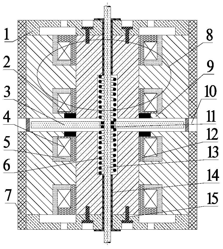 Radial multi-coil combined high-speed bidirectional electromagnet