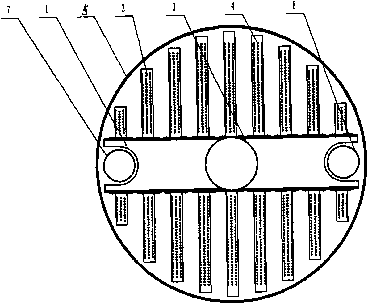 Method for distributing pressure gas in liquid and special equipment thereof