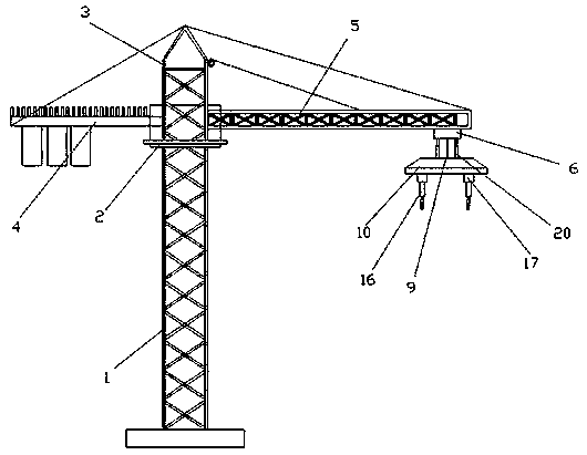 Tower crane used for high-stability pipe