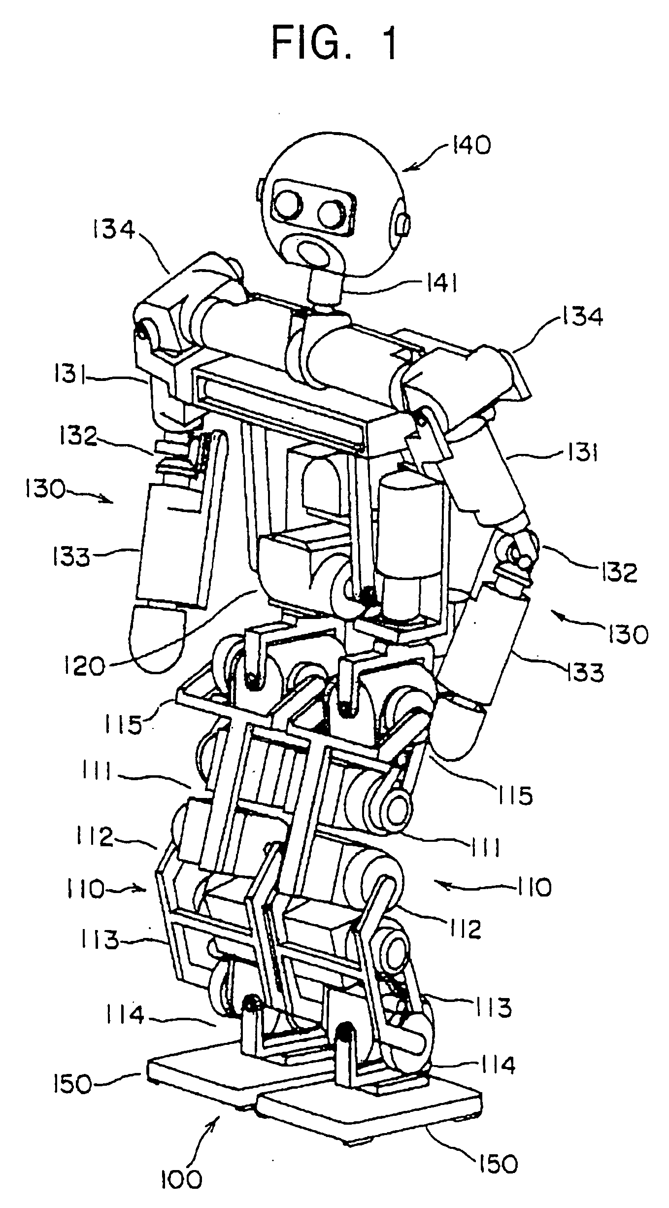 Leg device for leg type movable robot, and method of controlling leg type movable robot