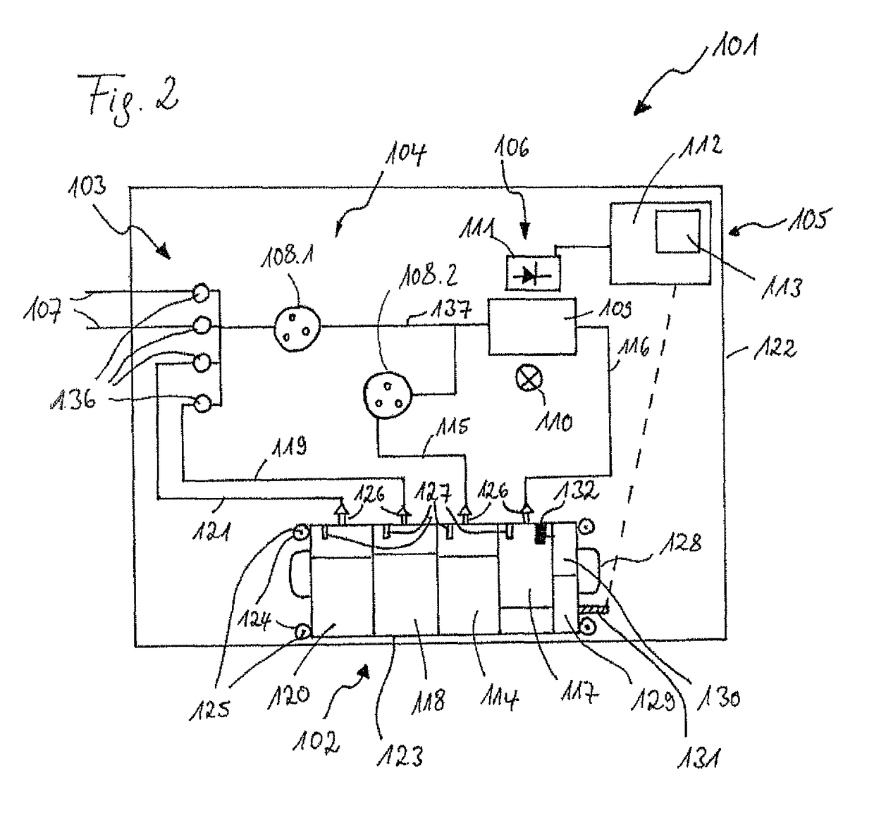 Analytical device for automated determining of a measured variable of a liquid sample