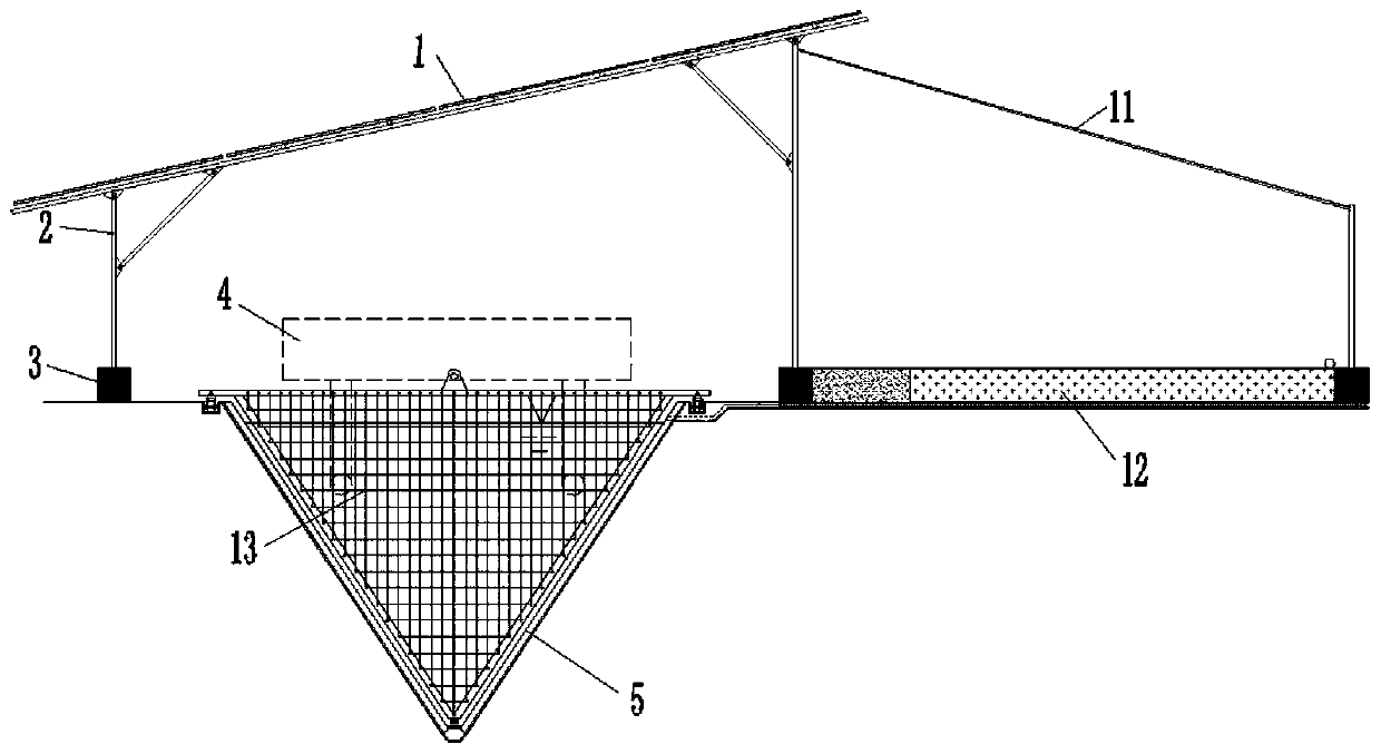 Fish-photovoltaic power-vegetable complementary system based on V-shaped gutter channel