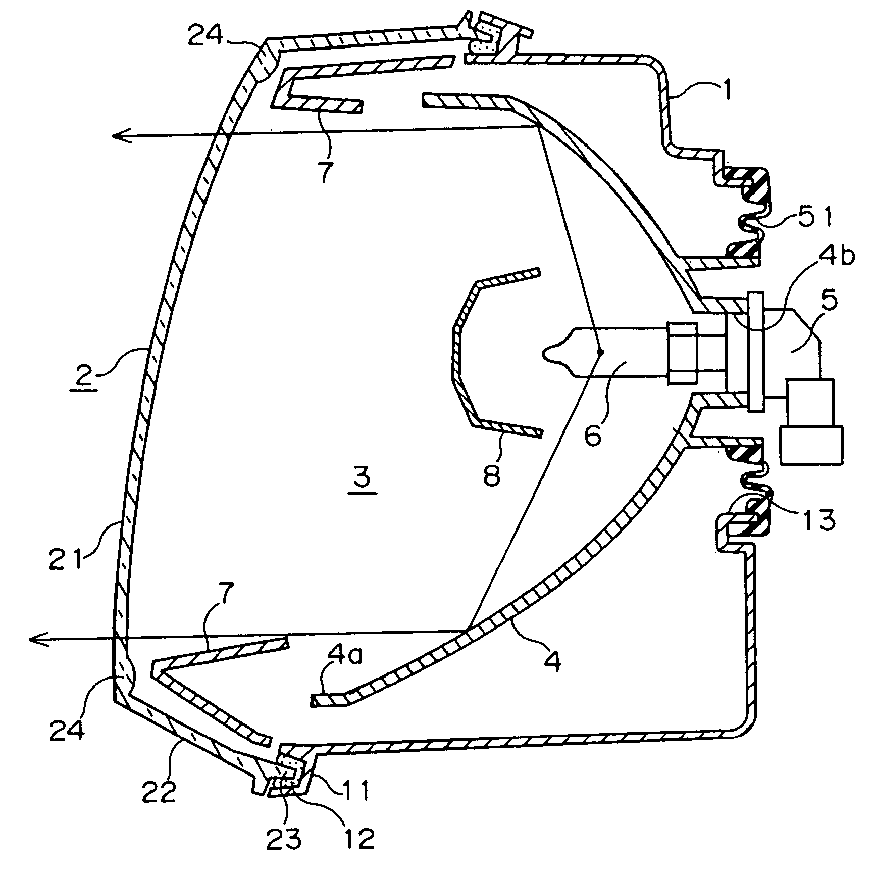 Vehicular lamp with cover including cylindrical lens step portion