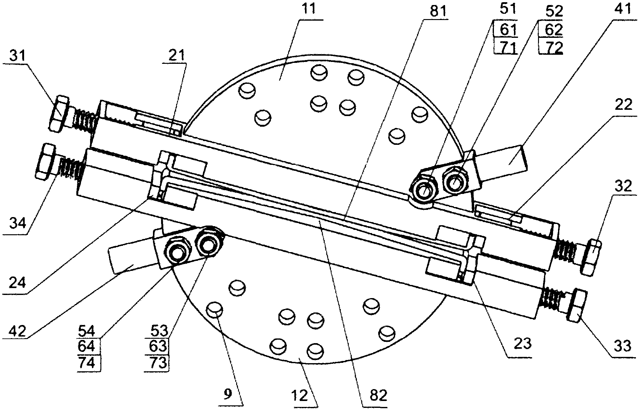 Point joint tensile-shear strength testing device capable of applying multi-directional loads