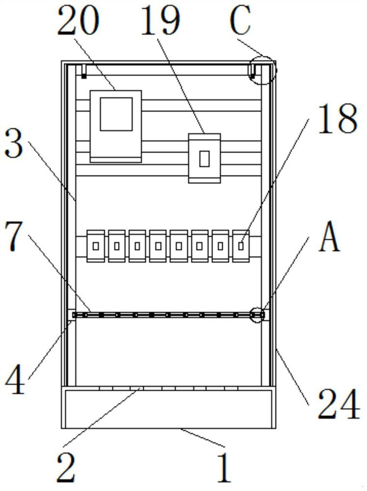 Power cabinet capable of preventing inlet lines from being wound