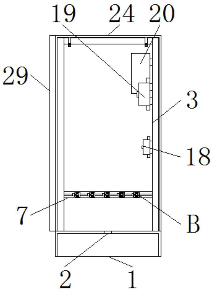 Power cabinet capable of preventing inlet lines from being wound