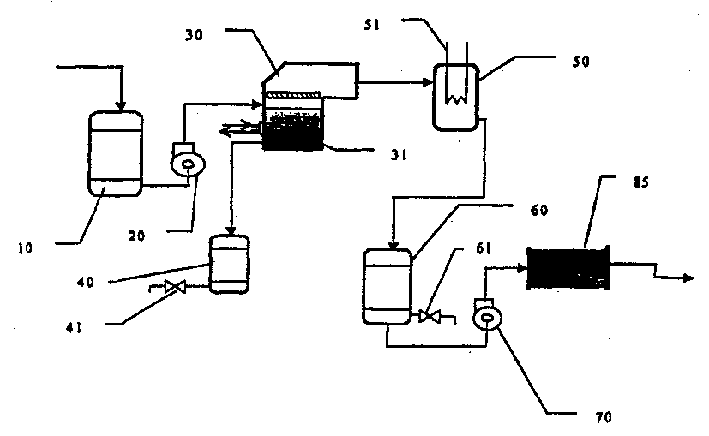 Volatile organic waste water concentrating and treating system