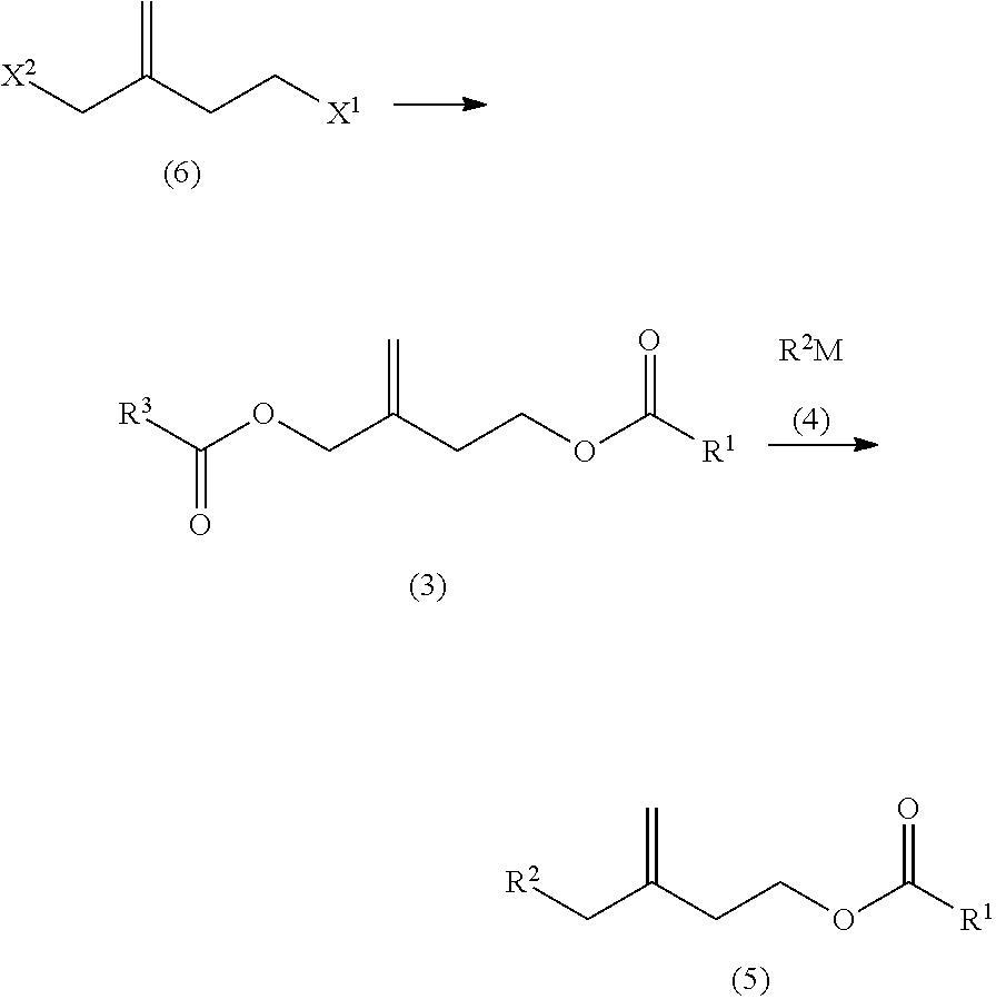 3-acyloxymethyl-3-butenyl carboxylate compound and method for producing 4-alkyl-3-methylenebutyl carboxylate