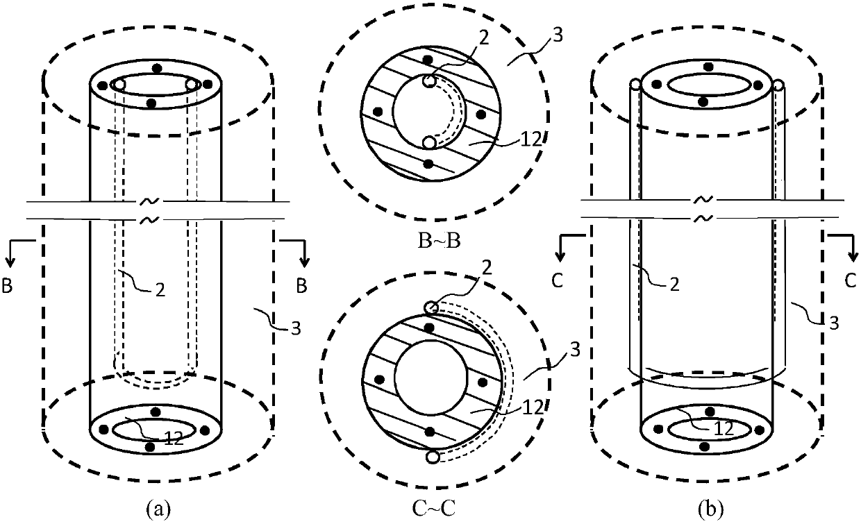 A combined cooling, heating and power generation high-pressure rotary spraying core-inserted composite pile system and its construction method