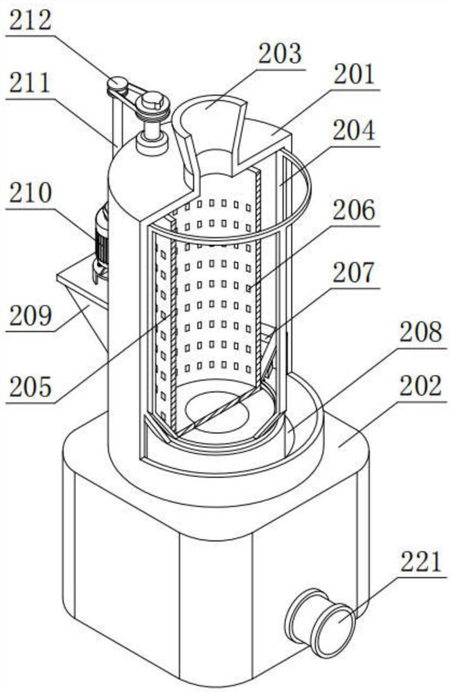 Sludge separation device with deodorization function for domestic sewage treatment and method thereof