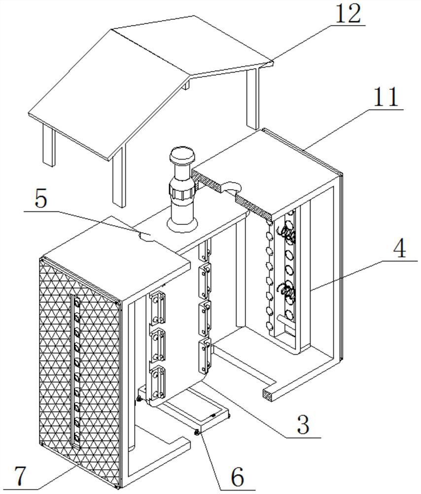 Electrical cabinet capable of being installed at multiple angles and having ventilation and fire prevention functions