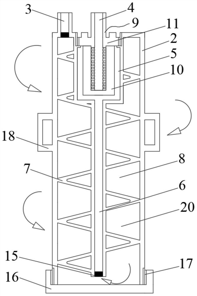 Efficient drying and filtering device for flue gas sampling