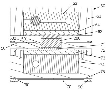 Temperature control clamping device, crimping box and error code testing device