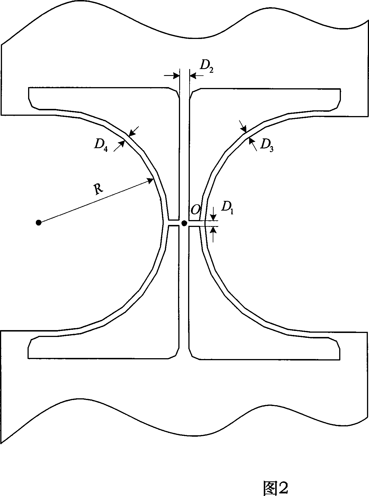 Double crank type hollow flexible hinge