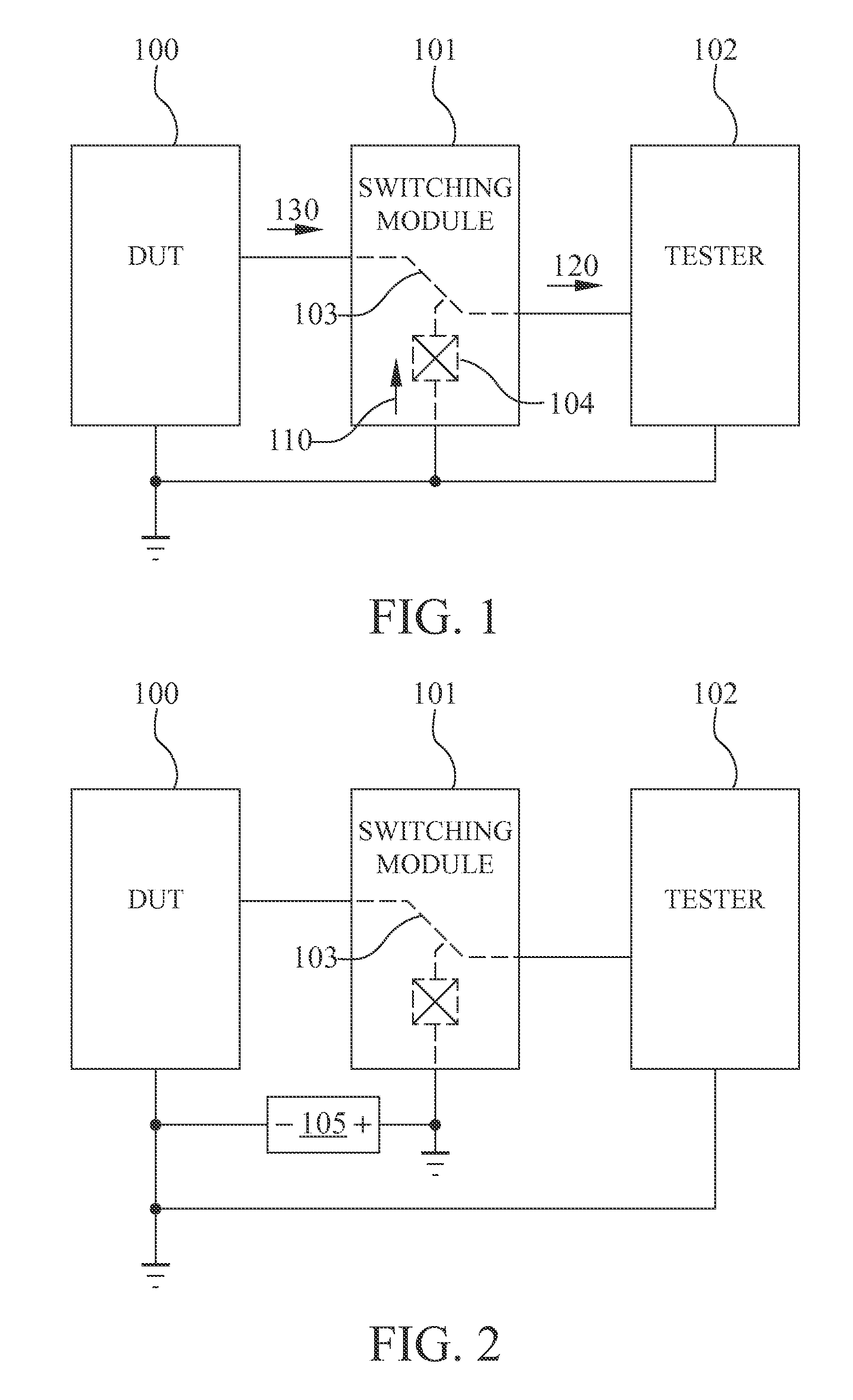 Testing system with an isolated switching module