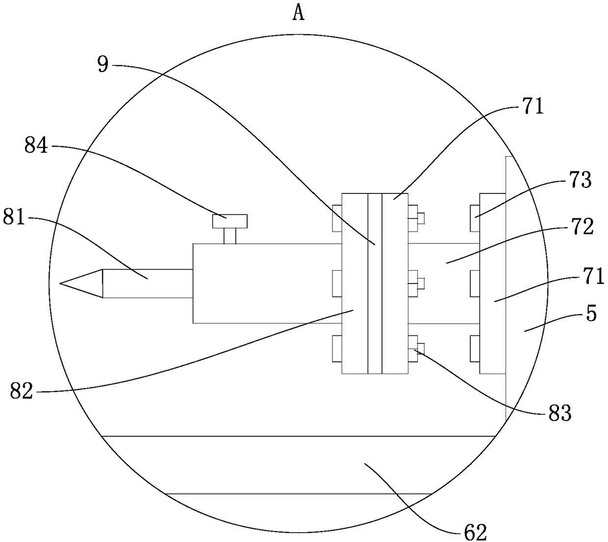 Automobile tire anti-puncture strength detecting device and detecting method thereof