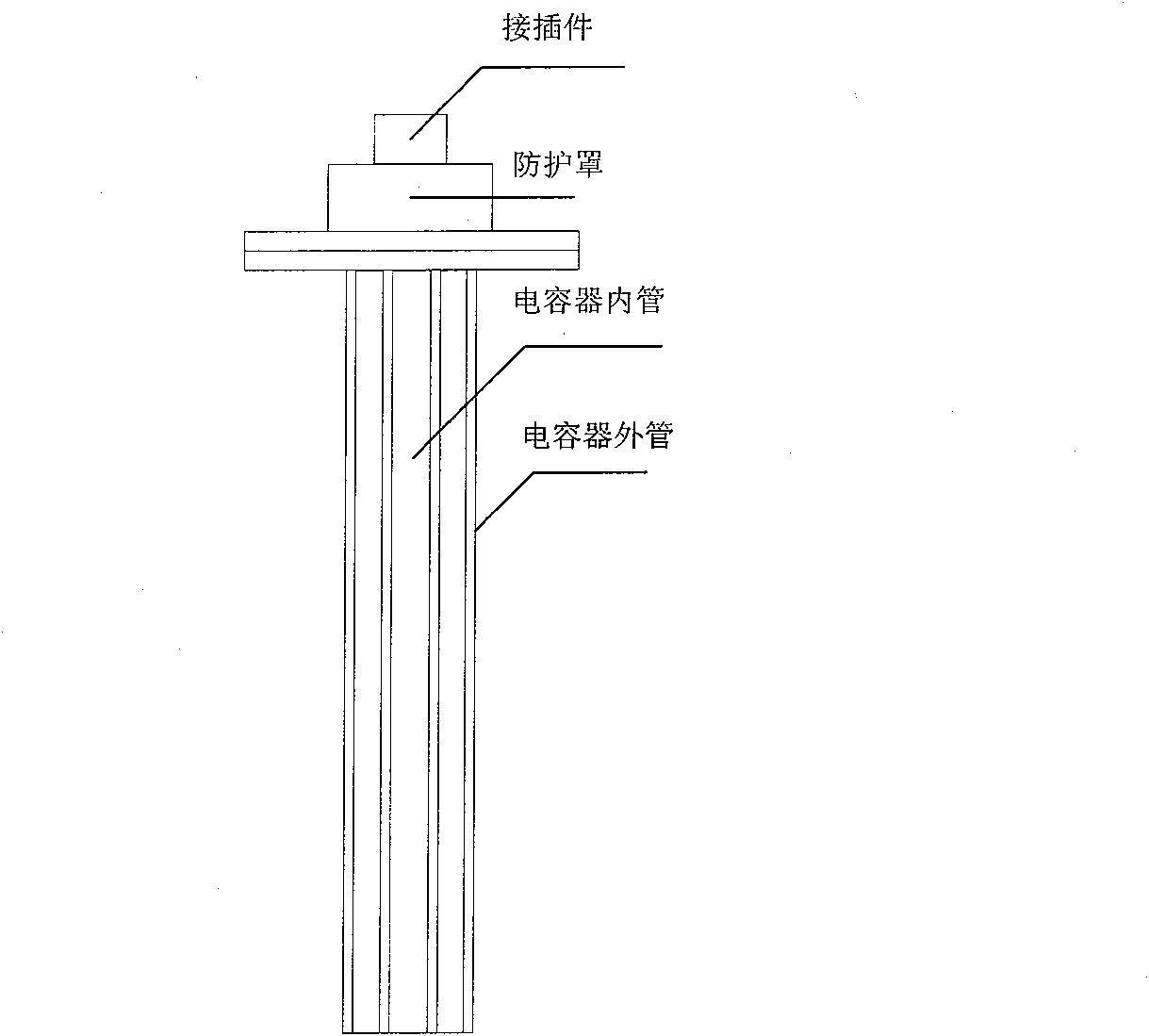 Capacitance electronic type fuel sensor