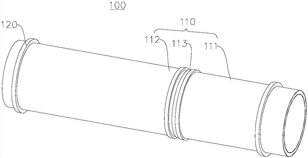 Winding pipe capable of sealing gap by expanding and mounting method thereof