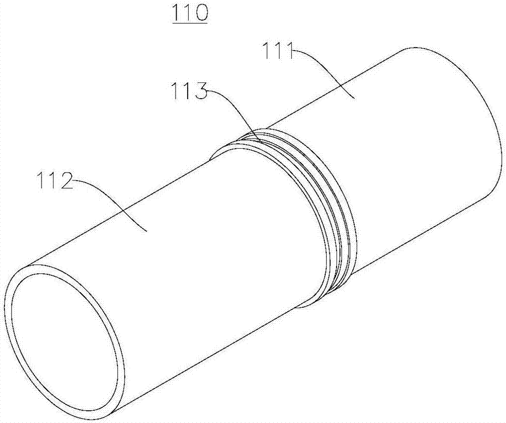 Winding pipe capable of sealing gap by expanding and mounting method thereof