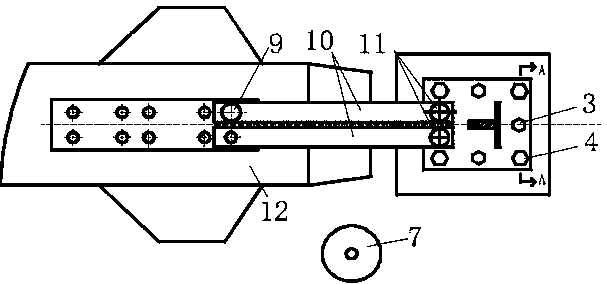 Reverse tail spin installation device and positioning method