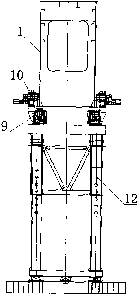 Flow type bridge erecting machine