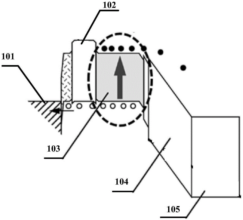 Absorption region structure for unitraveling carrier photodiode