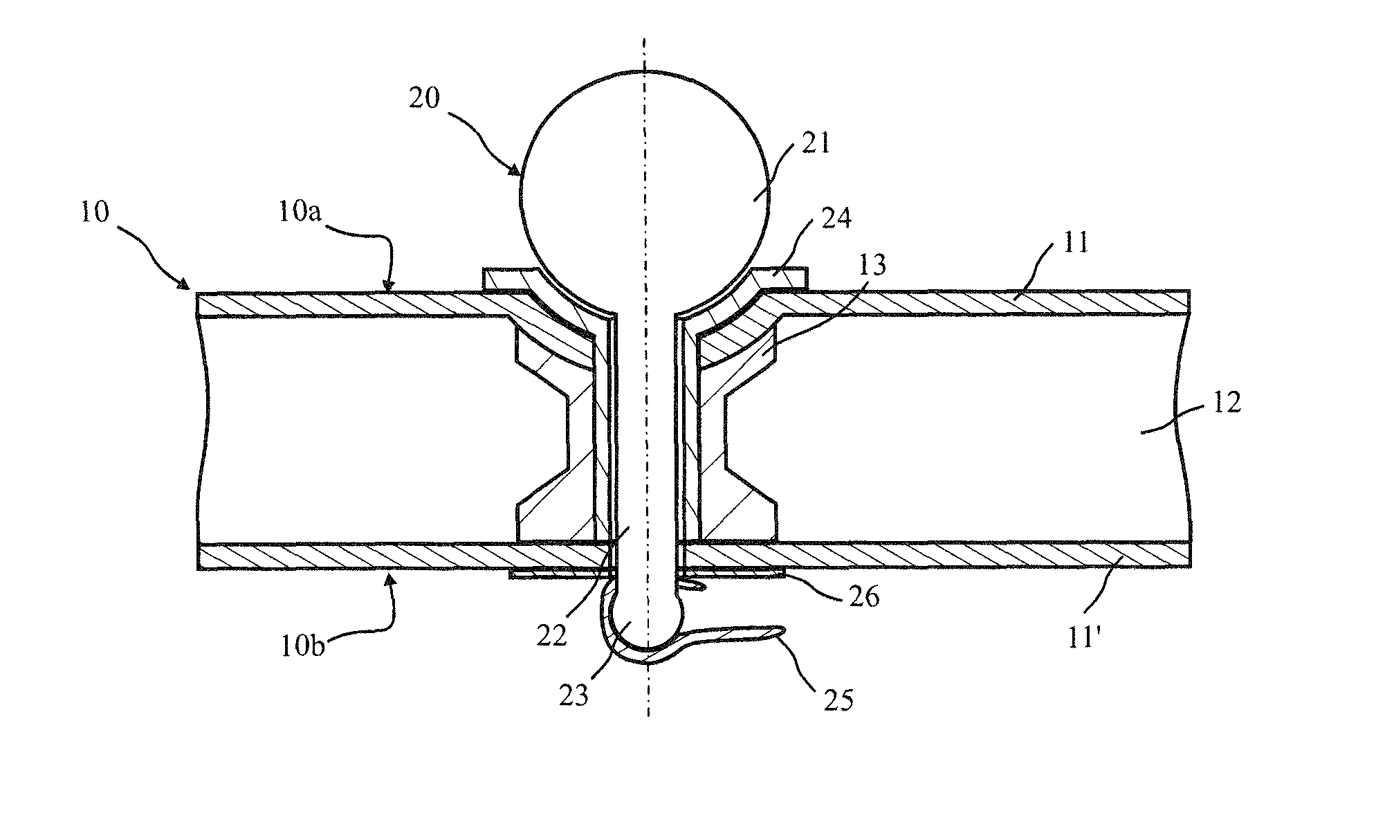 Plastic Component Comprising a Connecting Element