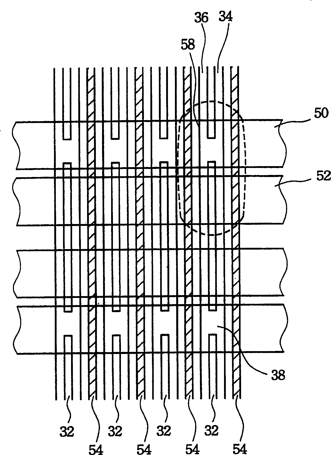 Structure for addressing electrodes in plasma panel display