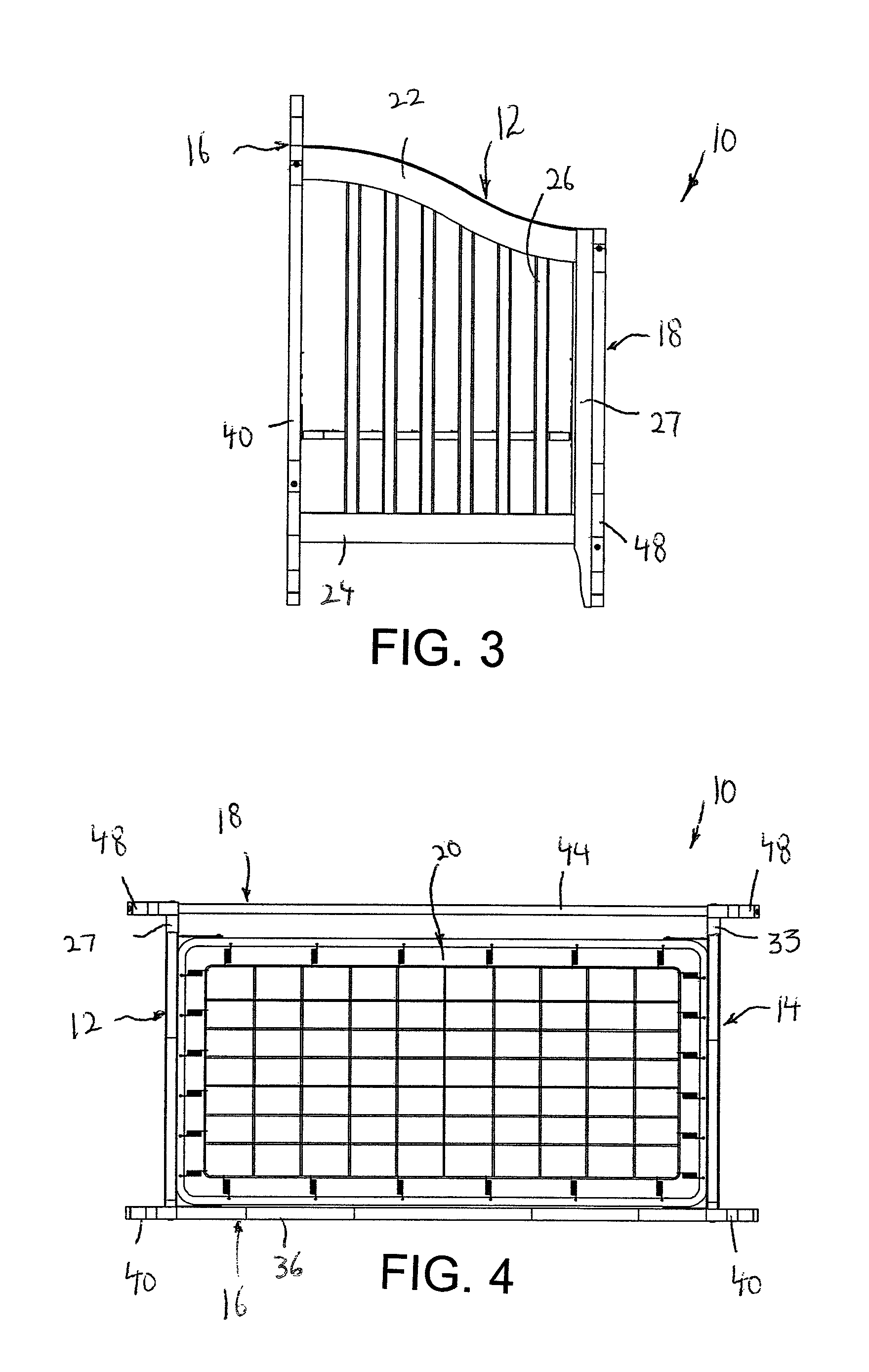 Connecting arrangement for spring deck holder for a crib mattress