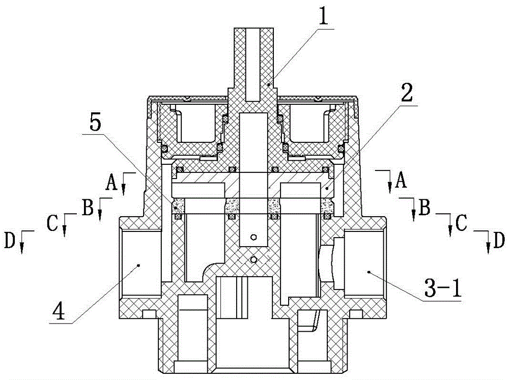 Softening valve with mixed flow function