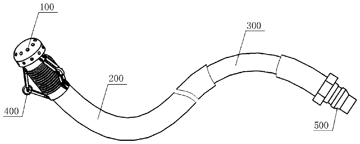 Redundant object clearing device and method for inner surface of curved guide pipe