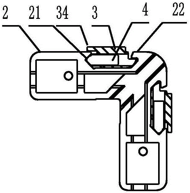 Firm quick mounting corner connector of profile frame door and window and application method of firm quick mounting corner connector