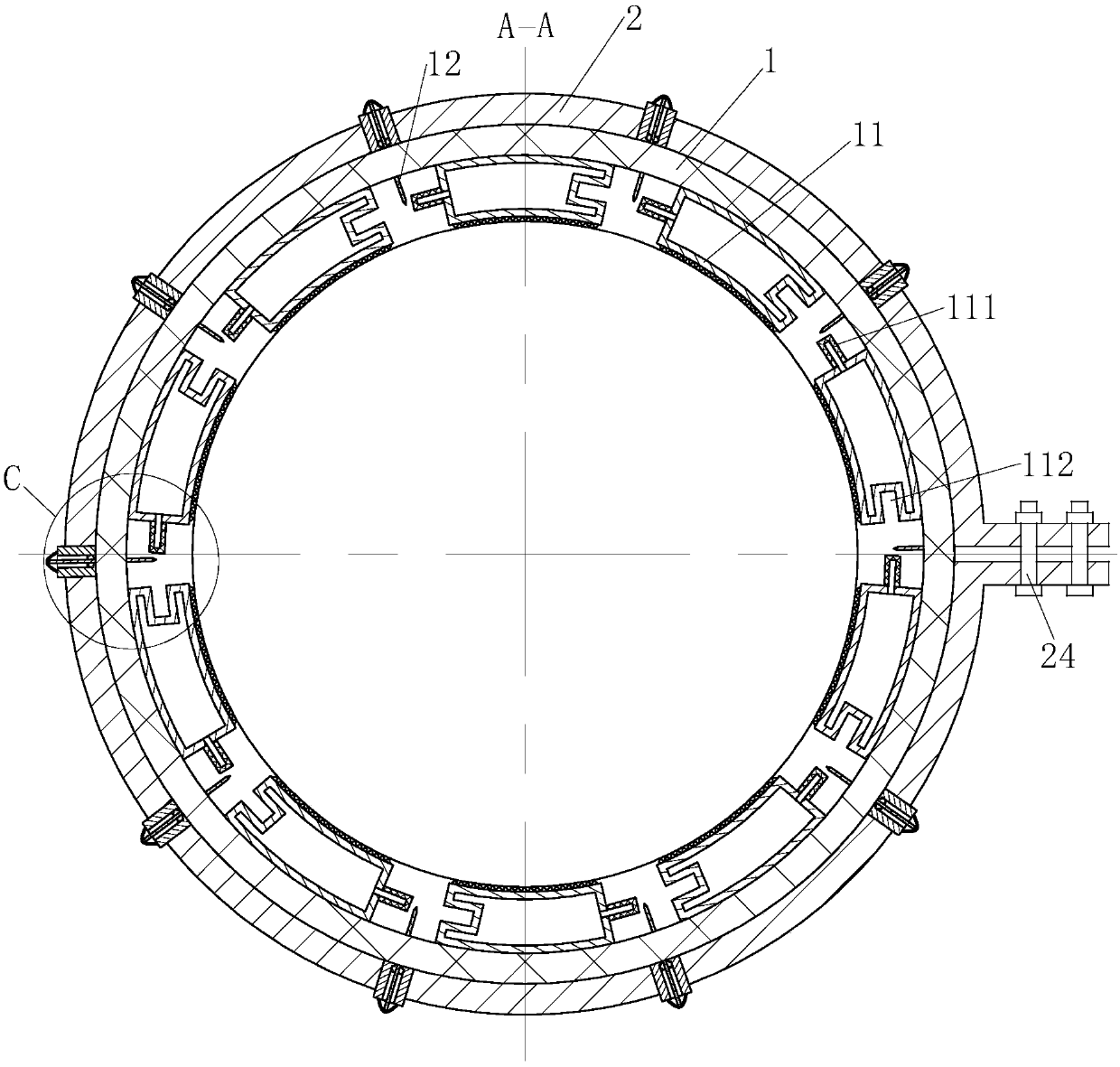 Stainless steel sealing tube joint