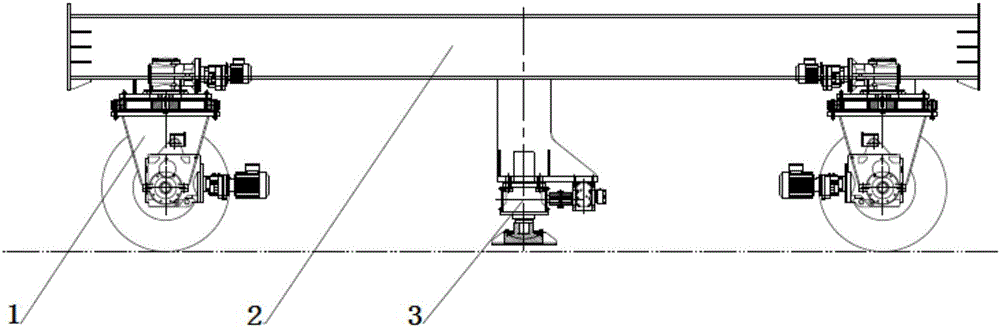 Gantry crane all-dimensional steering device and method