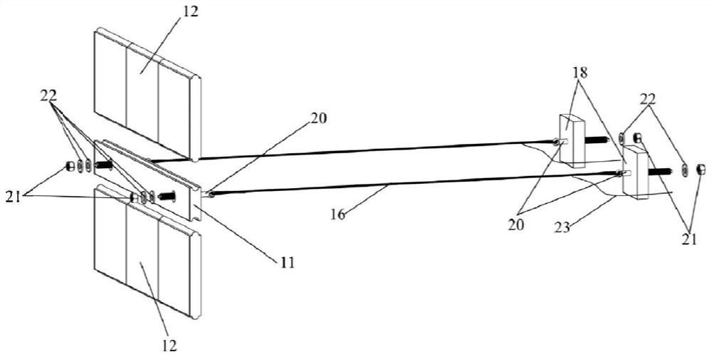 Testing device for prestressed anchor group type retaining wall