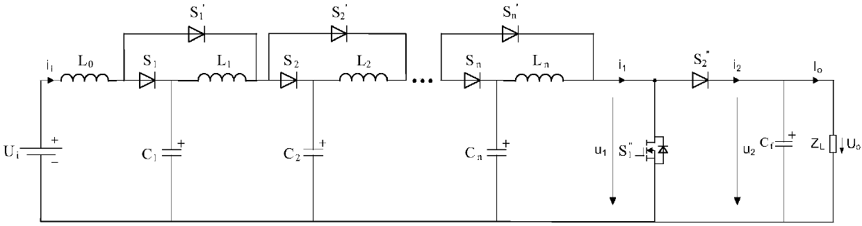 Single-stage current-type converter with cascade multilevel switch inductance-capacitance network