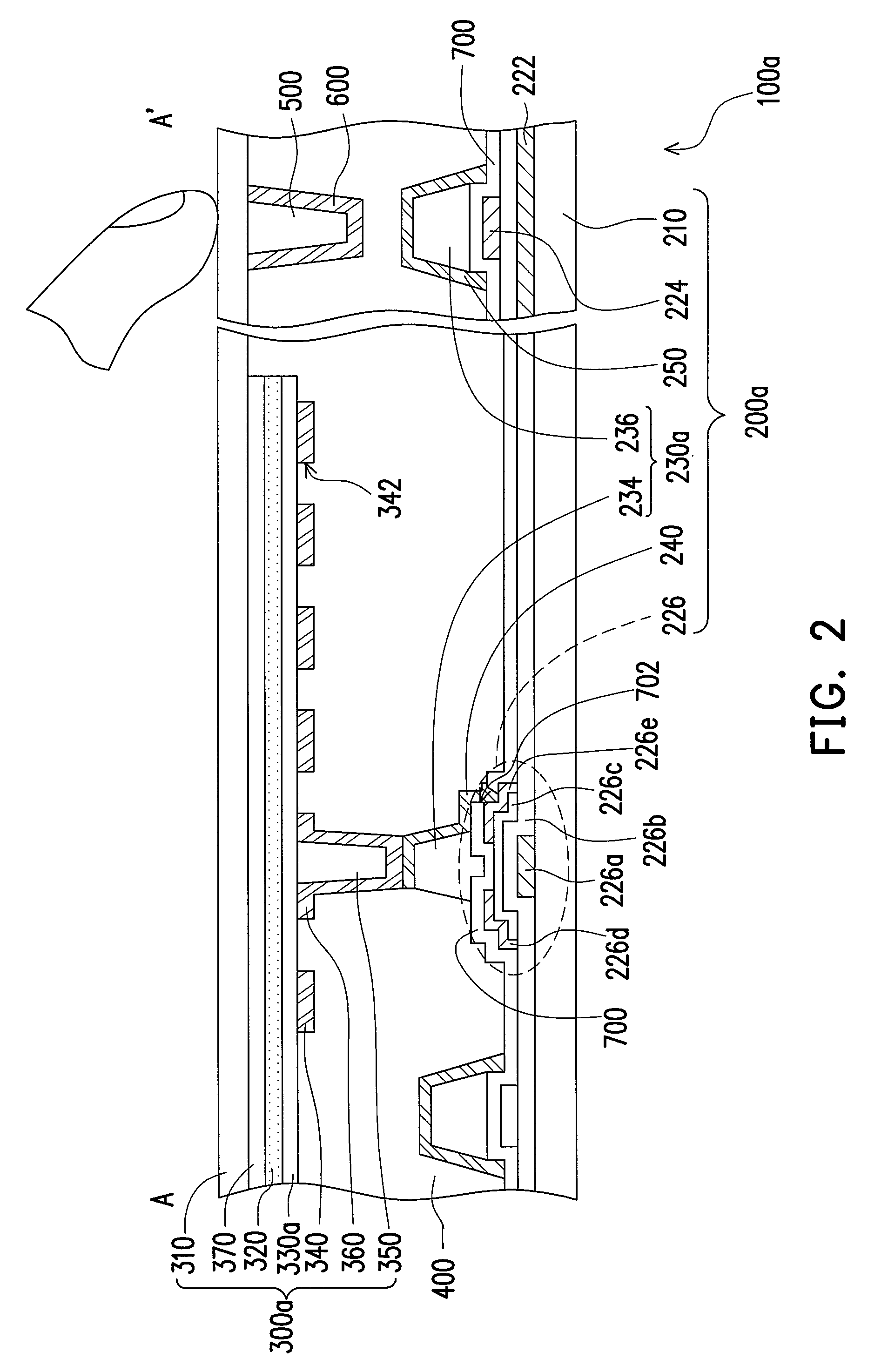 Liquid crystal display panel comprising first connecting electrodes disposed on a padding device and electrically connected to active devices and to second connecting electrodes